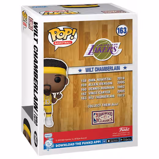 Funko POP! #163 Wilt Chamberlain Los Angeles Lakers 1972 NBA All-Star NBA Figure view 2
