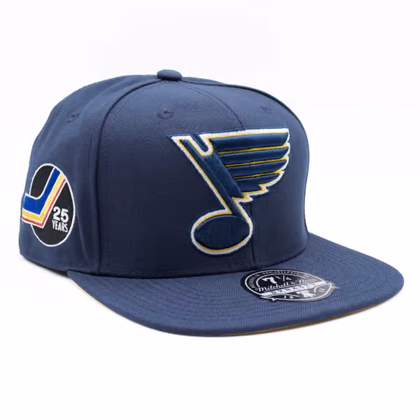 St. Louis Blues Vintage Mitchell & Ness Fitted NHL Cap Navy product photo