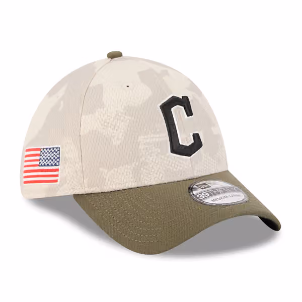 Cleveland Guardians 2025 MLB Armed Forces New Era 39THIRTY Flex Cap product photo