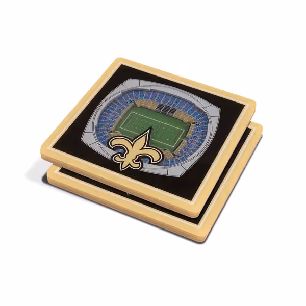 New Orleans Saints YouTheFan 3D NFL Stadium Coasters (2-Piece) view 1