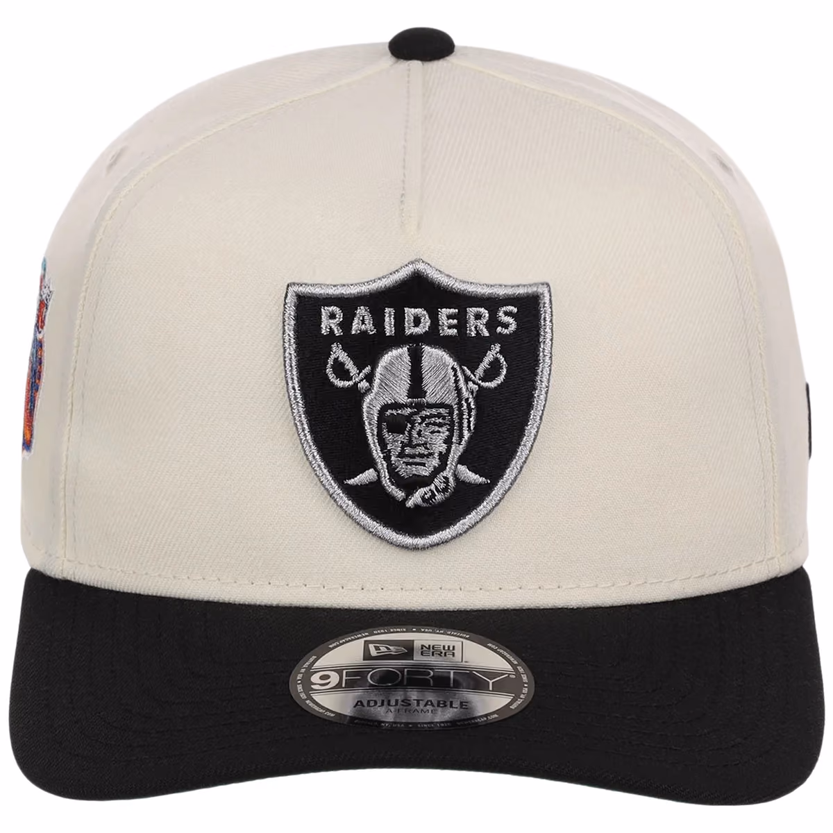 Las Vegas Raiders NFL Chrome OTC New Era 9FORTY A-Frame detail view