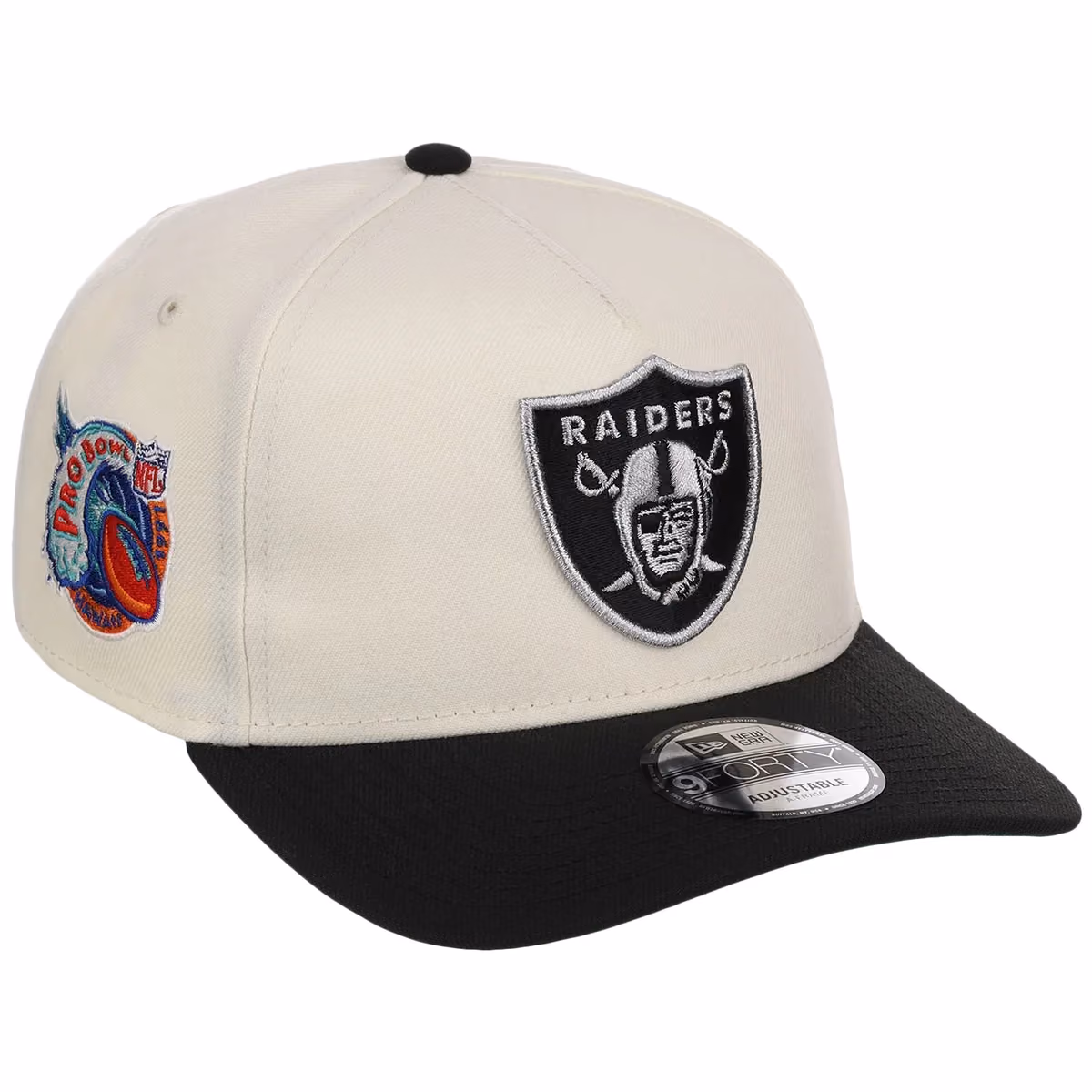 Las Vegas Raiders NFL Chrome OTC New Era 9FORTY A-Frame front view