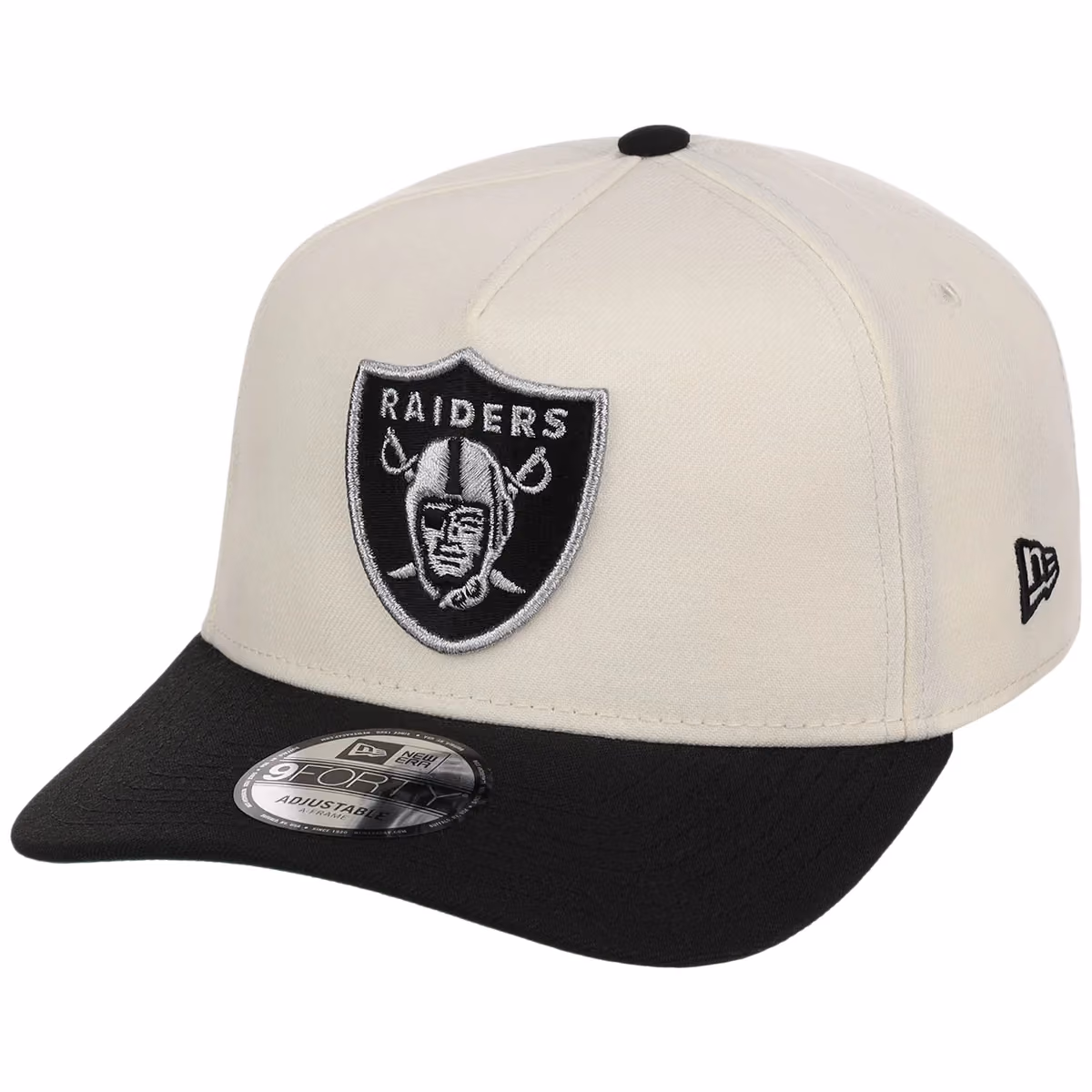 Las Vegas Raiders NFL Chrome OTC New Era 9FORTY A-Frame detail view