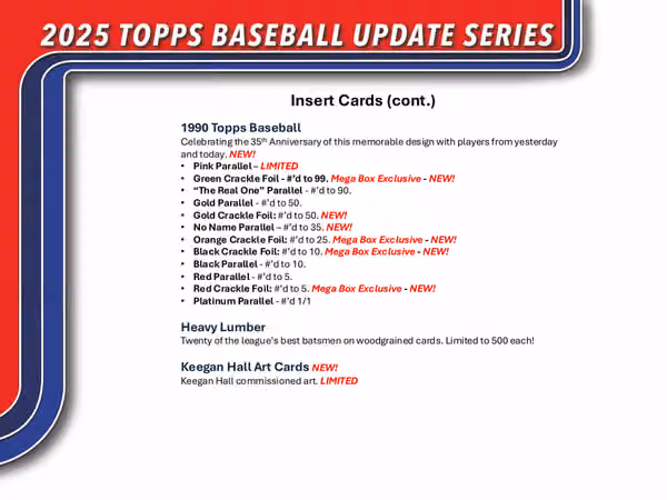 2025 Topps Update Series Baseball MLB Blaster Box view 5