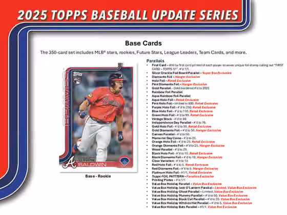 2025 Topps Update Series Baseball MLB Blaster Box view 3