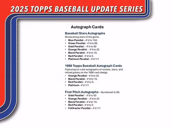 2025 Topps Update Series Baseball MLB Blaster Box view 8