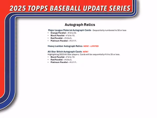 2025 Topps Update Series Baseball MLB Blaster Box view 7