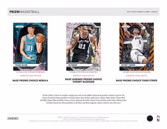 2024/25 Panini Prizm Choice Basketball NBA Hobby Box view 3