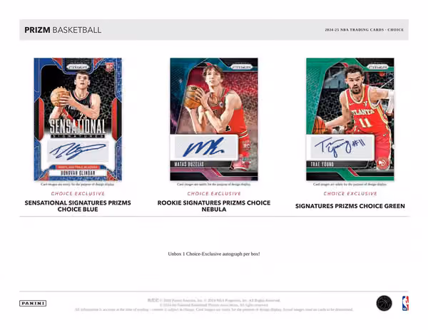 2024/25 Panini Prizm Choice Basketball NBA Hobby Box view 2