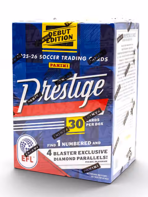 2025/26 Panini Prestige EFL Football Blaster Box view 1
