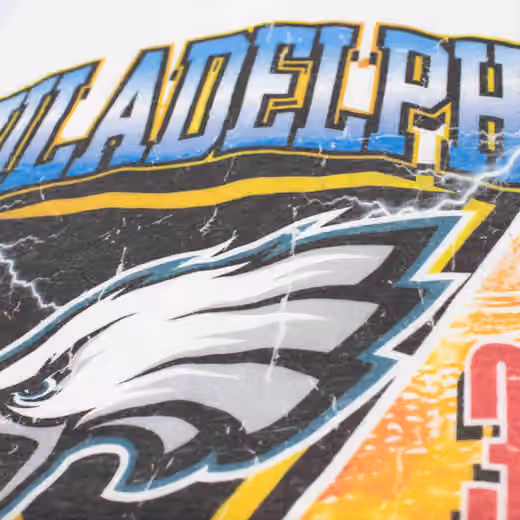 Philadelphia Eagles Fireball Oversized NFL T-Shirt White view 3