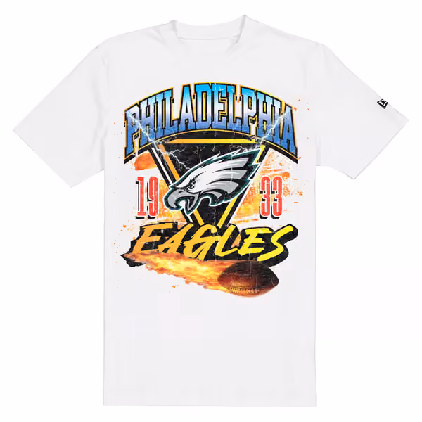 Philadelphia Eagles Fireball Oversized NFL T-Shirt White view 1