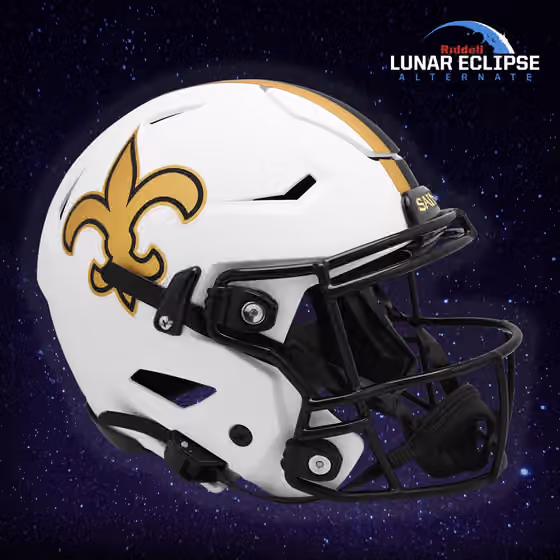 New Orleans Saints Lunar Eclipse NFL Speed Mini Helmet view 2