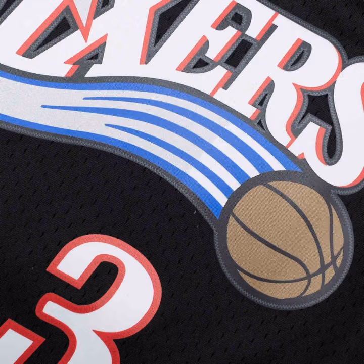 Allen Iverson #3 Philadelphia 76ers 2006 Barcelona Mitchell & Ness Swingman NBA Jersey view 5