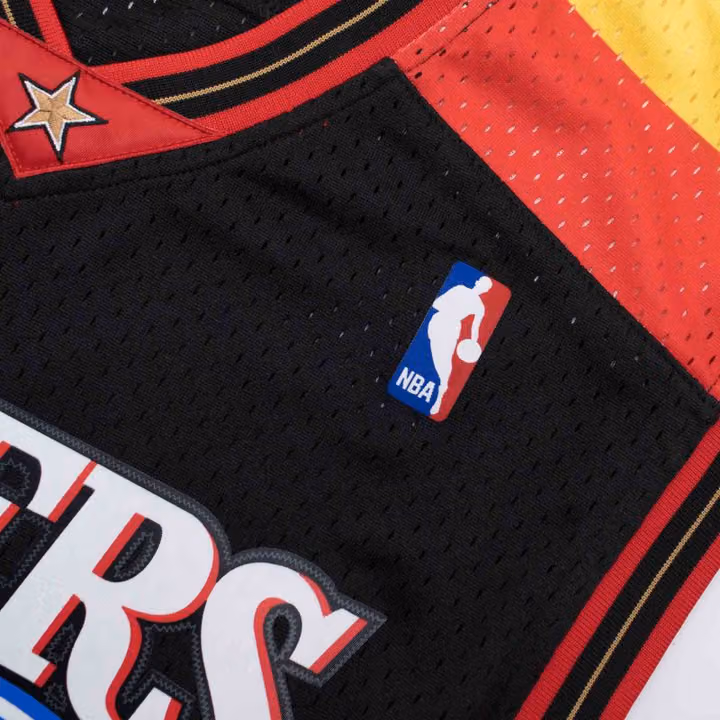 Allen Iverson #3 Philadelphia 76ers 2006 Barcelona Mitchell & Ness Swingman NBA Jersey view 4