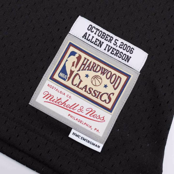 Allen Iverson #3 Philadelphia 76ers 2006 Barcelona Mitchell & Ness Swingman NBA Jersey view 3