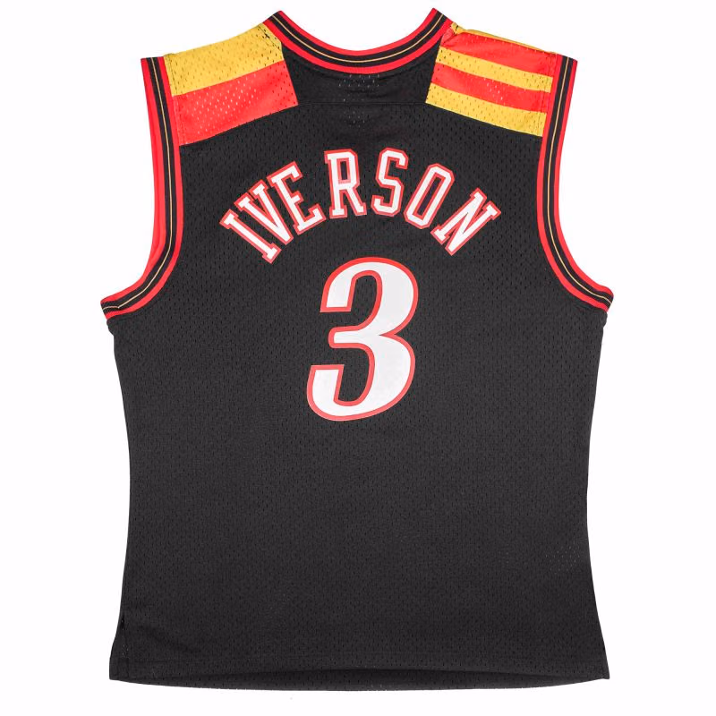 Allen Iverson #3 Philadelphia 76ers 2006 Barcelona Mitchell & Ness Swingman NBA Jersey view 2