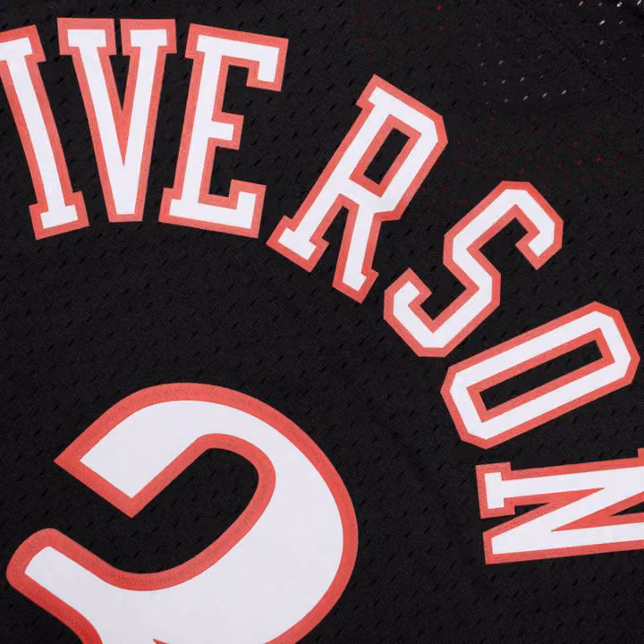 Allen Iverson #3 Philadelphia 76ers 2006 Barcelona Mitchell & Ness Swingman NBA Jersey view 6