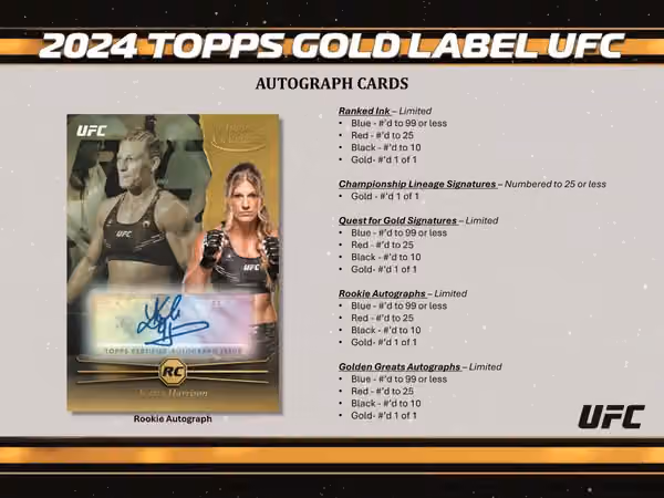 2024 Topps Gold Label UFC Hobby Box view 5
