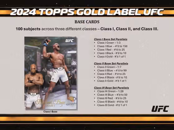 2024 Topps Gold Label UFC Hobby Box view 3