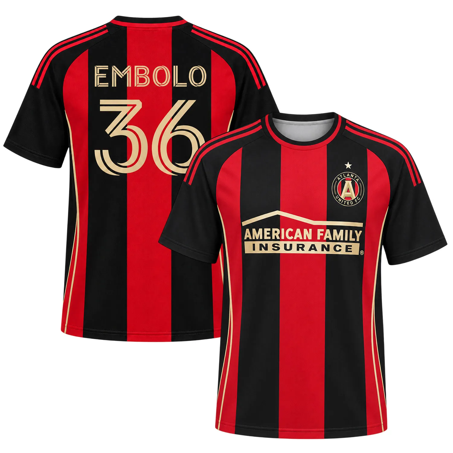 Five Stripes Jersey Breel Embolo Atlanta United Bold Fan Gear