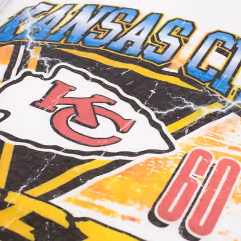 Kansas City Chiefs Fireball Oversized NFL T-Shirt White view 3