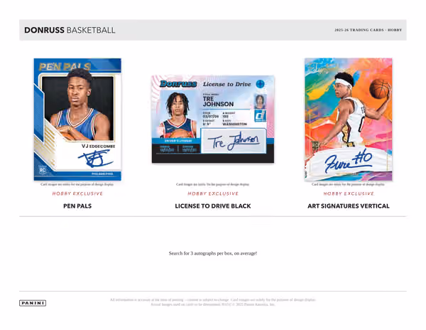 2025/26 Panini Donruss Basketball Hobby Box view 3