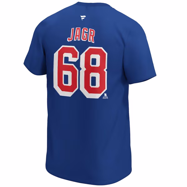 Jaromir Jagr #68 New York Rangers Alumni Fanatics NHL T-Shirt Blue view 3