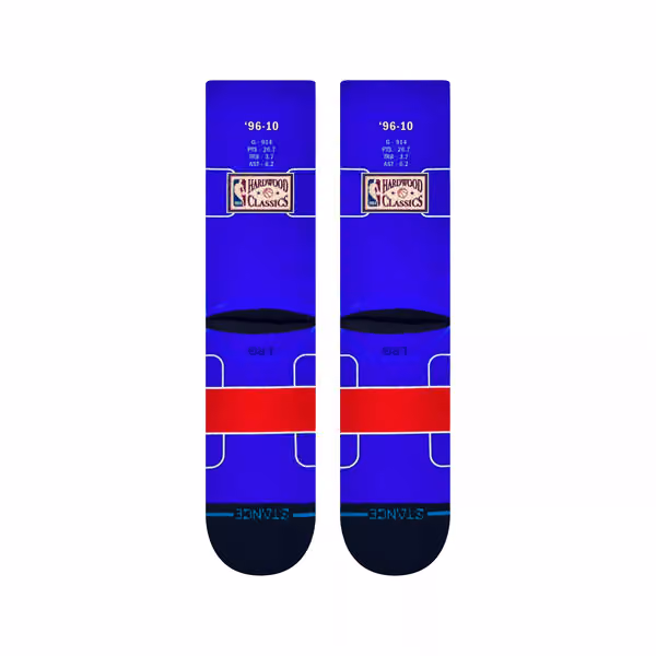 Allen Iverson Philadelphia 76ers Big Head Stance Crew Socks view 3