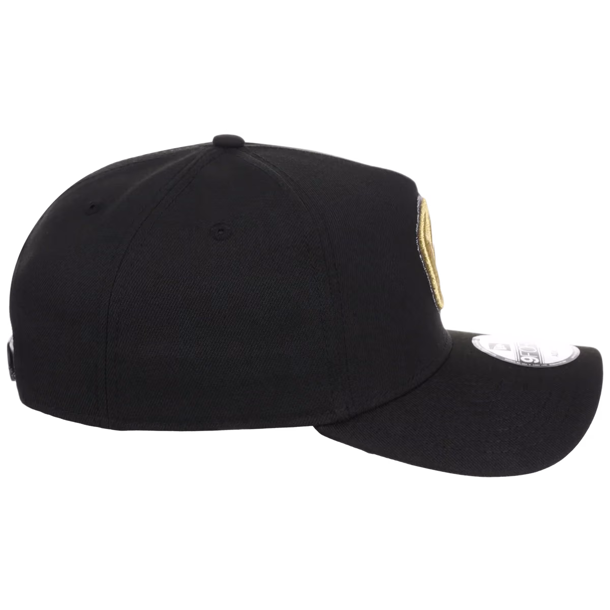 Milwaukee Brewers MLB Black x Gold FASHION CORE New Era 9FORTY A-Frame detail view