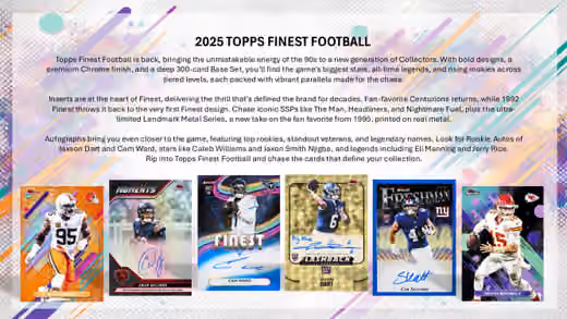 2025 Topps Finest Football NFL Hobby Box view 2