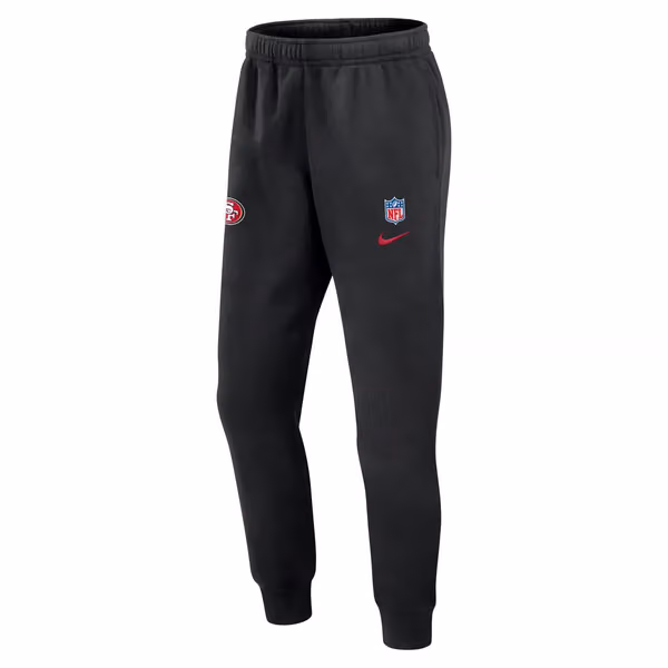 San Francisco 49ers 2024 NFL Sideline Nike Club Sweat Pants Black view 1