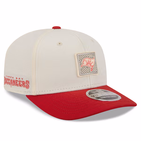 Tampa Bay Buccaneers 2026 NFL Training Camp 9SEVENTY Stretch-Snap Cap Cream/Red product photo