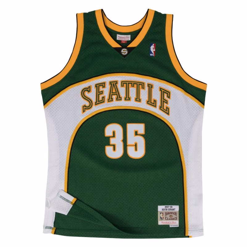 Kevin Durant #35 Seattle SuperSonics 2007-08 Swingman NBA Jersey Green view 1