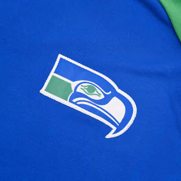 Seattle Seahawks Raglan NFL Throwback Nike Crewneck Pullover view 3