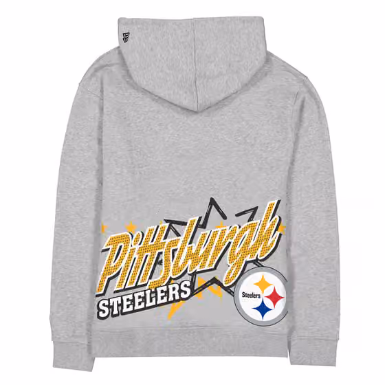 Pittsburgh Steelers Sport Classics Oversized NFL Hoodie Gray view 2
