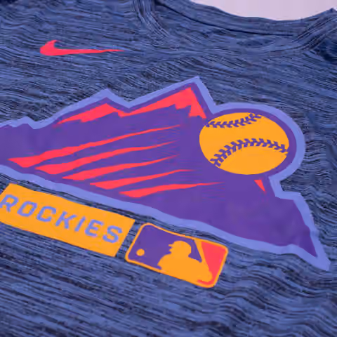 Colorado Rockies City Connect 2026 MLB Authentic Velocity T-Shirt Blue view 3