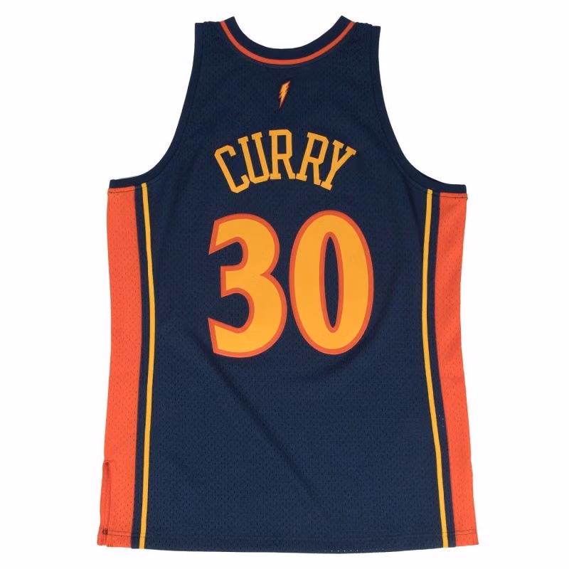 Stephen Curry #30 Golden State Warriors 2009-10 Swingman NBA Jersey Navy view 2