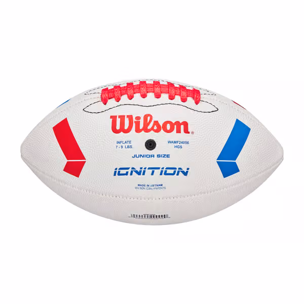 Wilson NFL Ignition Junior Size Football White view 2