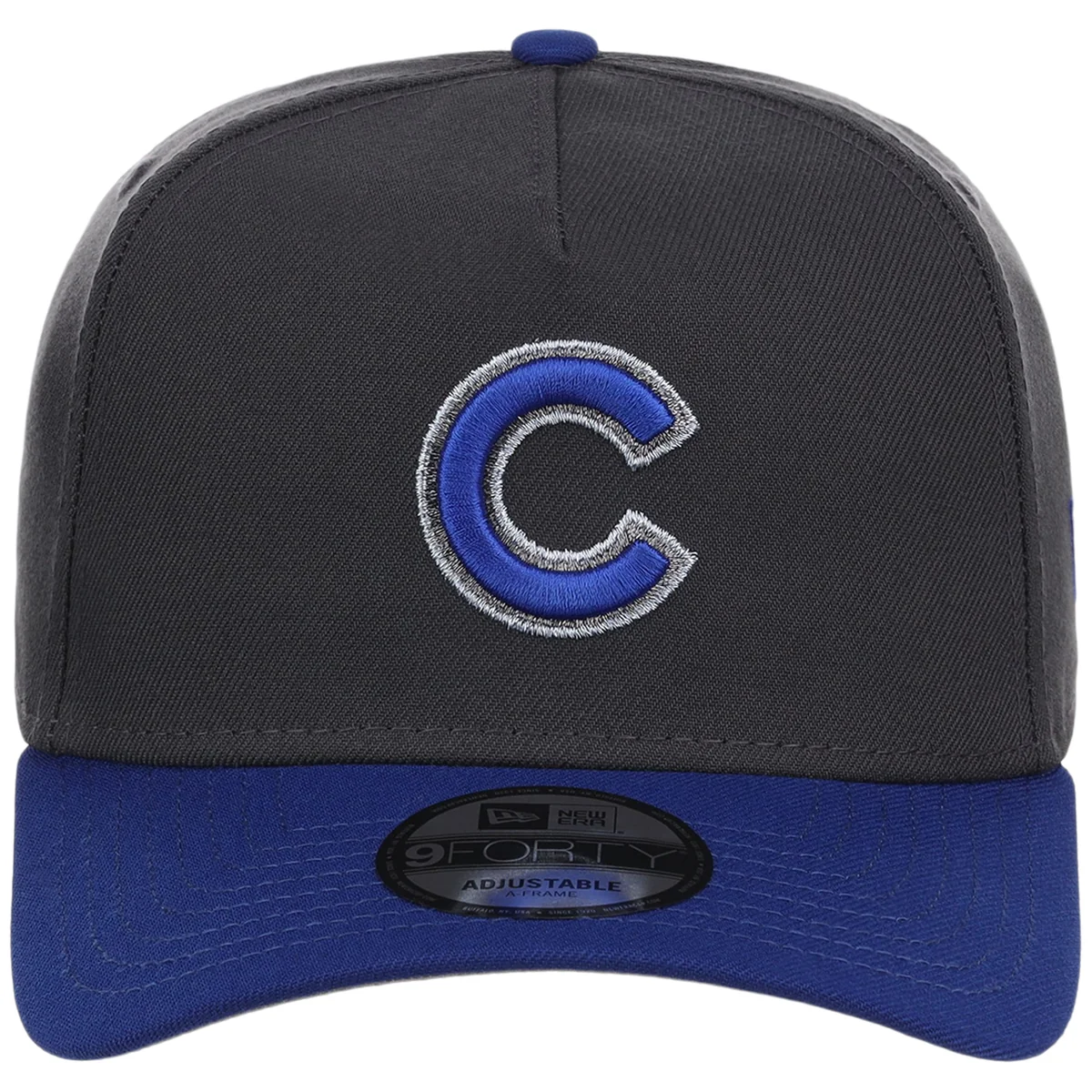 Chicago Cubs MLB Graphite x Royal FASHION CORE New Era 9FORTY A-Frame detail view