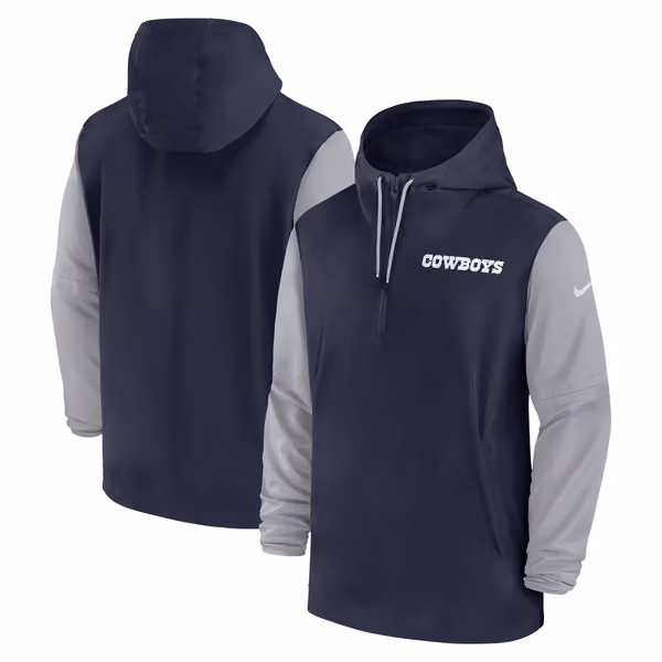 Dallas Cowboys 2024 NFL Sideline Pre-Game Nike Lightweight Player Jacket Navy view 1