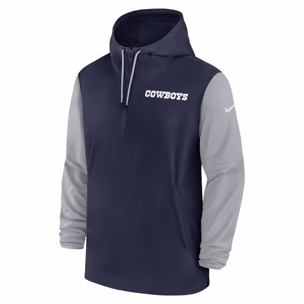 Dallas Cowboys 2024 NFL Sideline Pre-Game Nike Lightweight Player Jacket Navy view 2