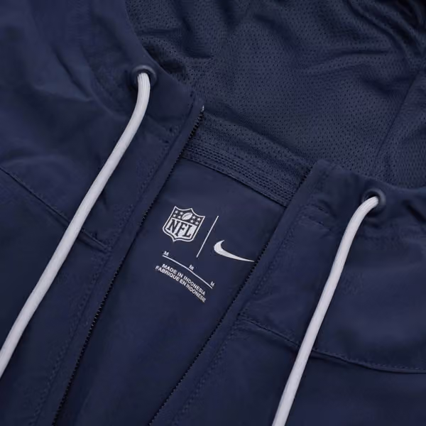 Dallas Cowboys 2024 NFL Sideline Pre-Game Nike Lightweight Player Jacket Navy view 5