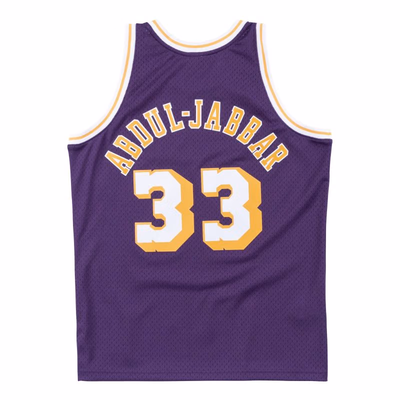 Kareem Abdul-Jabbar #33 Los Angeles Lakers 1983-84 Swingman NBA Jersey Purple view 2