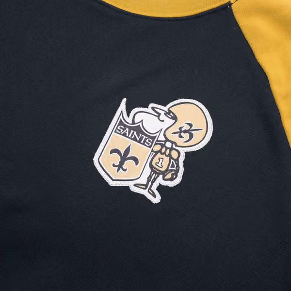 New Orleans Saints Raglan NFL Throwback Nike Crewneck Pullover view 3