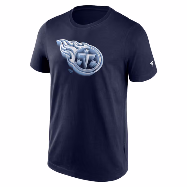 Tennessee Titans Chrome Logo NFL T-Shirt Navy view 1
