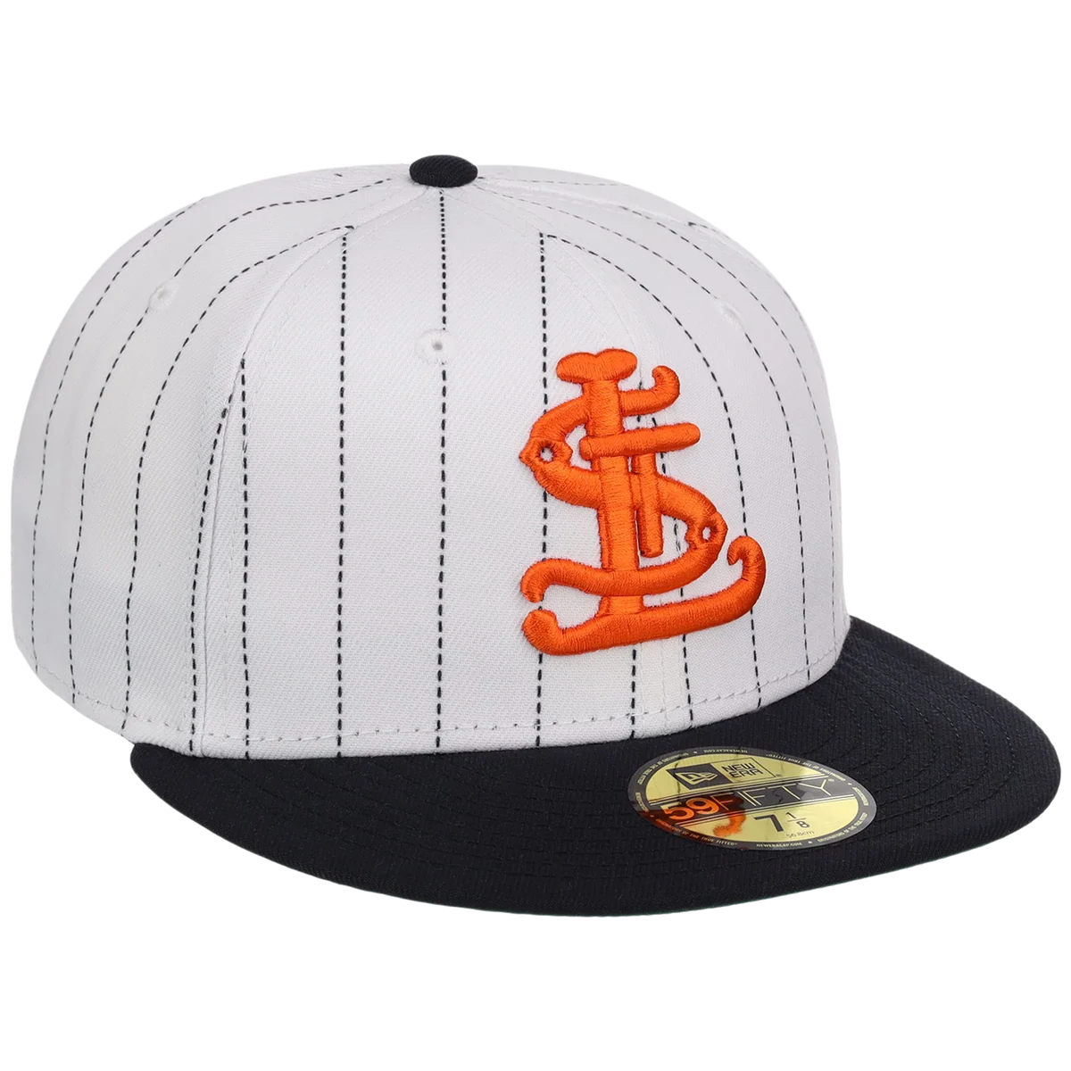 St. Louis Cardinals MLB “Concrete Legacy” New Era 59FIFTY Collection - Pinstripe/Navy front view
