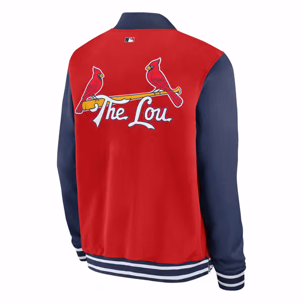 St. Louis Cardinals 2024 City Connect MLB Authentic Nike Bomber Jacket view 2