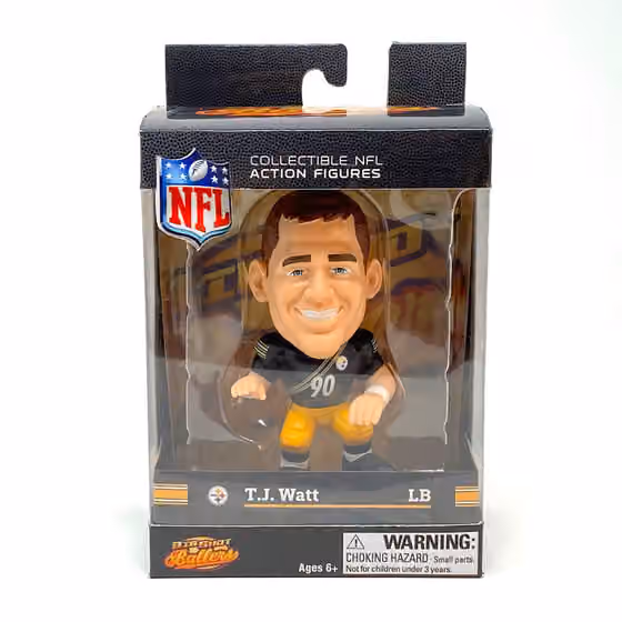 T.J. Watt Pittsburgh Steelers Big Shot Ballers NFL Figure view 2