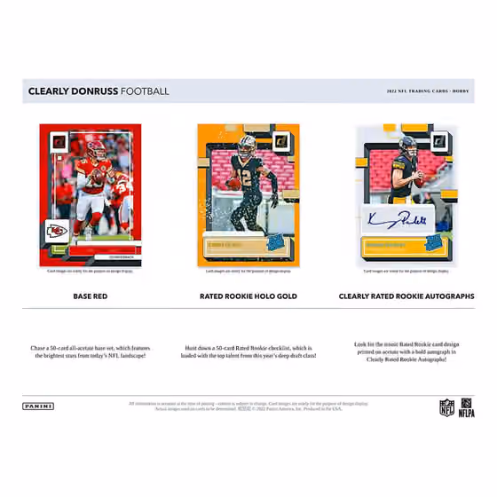 2022 Panini Clearly Donruss Football NFL Hobby Box view 2